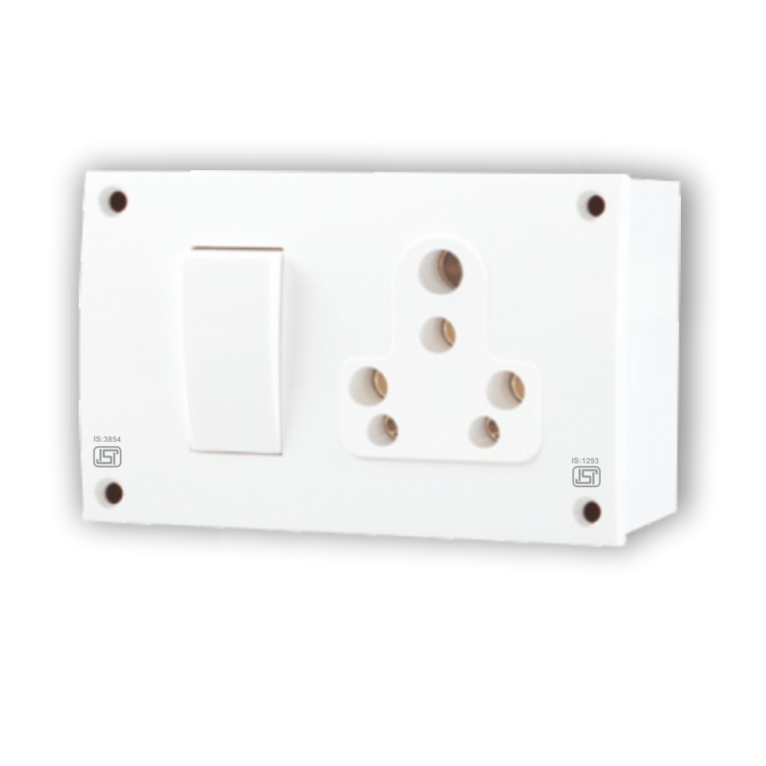6 & 16A Switch Socket Com. (With Box)